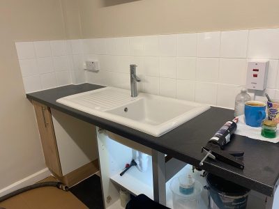 kitchen sink replacement & undersink plumbing
