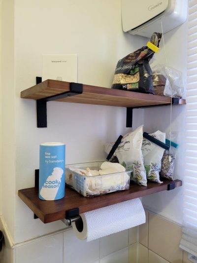 kitchen shelves installation